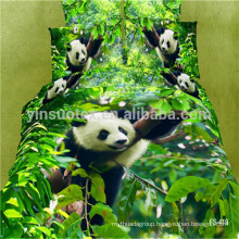 Cotton Duvet Quilt Cover Pillow Case Bed Set Animal Print 3D Panda Comfort Green